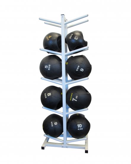 Double-grip medicine ball package with rack 3-10kg