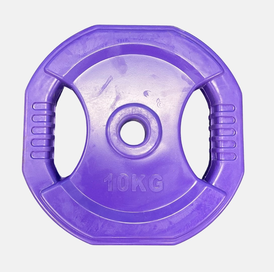 10kg Rubber Coated Body Bump Weight Plate