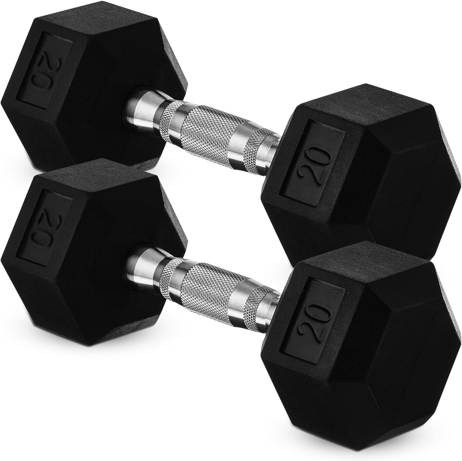 Neoprene Dumbbells Kg In Lbs Pair Of 20-45lb Rubber Coated Hex