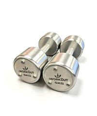 1-10KG Premium Round Chrome Dumbbell Set with Rack