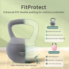10KG_Soft Kettlebells with Cushioned Impact-Resistant Base