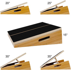 Wooden Slant Board, Adjustable Incline Board and Calf Stretcher, Stretch Board