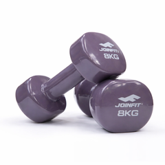 Pair of 8kg Vinyl Coated Dumbbell