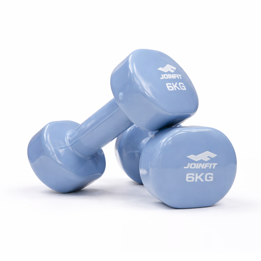 Pair of 6kg Vinyl Coated Dumbbell