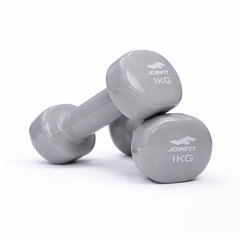 Pair of 1kg Vinyl Coated Dumbbell