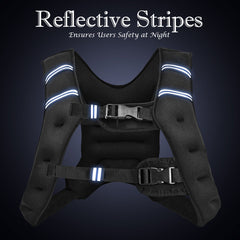 Weighted Vest W/Mesh Bag Adjustable Buckle For Resistance Running & Fitness Training