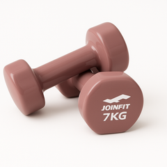 Pair of 7kg Vinyl Coated Dumbbell