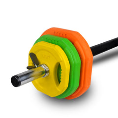5kg Rubber Coated Weight Plate for Aerobic barbell set, Orange color