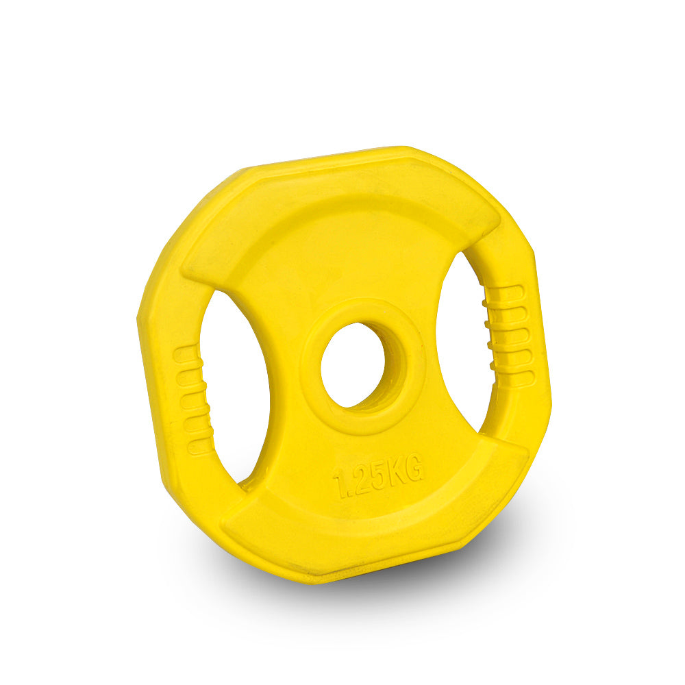 1.25kg Rubber Coated Weight Plate for Aerobic barbell set,  Yellow color