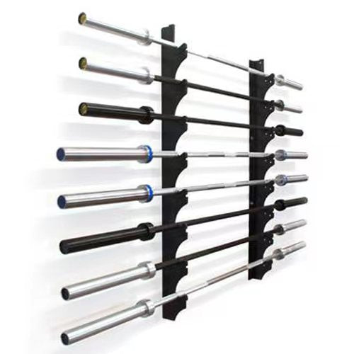 8-Bar Wall Mounted Barbell Rack – Heavy Duty Storage Holder
