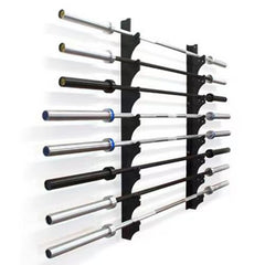8-Bar Wall Mounted Barbell Rack – Heavy Duty Storage Holder