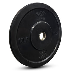 JFIT Black Olympic Bumper Plate 10LB 25LB 35LB 45LB