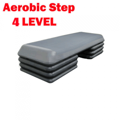 Black Aerobic Exercise Step with 3 Pairs Block 4 Level Bench