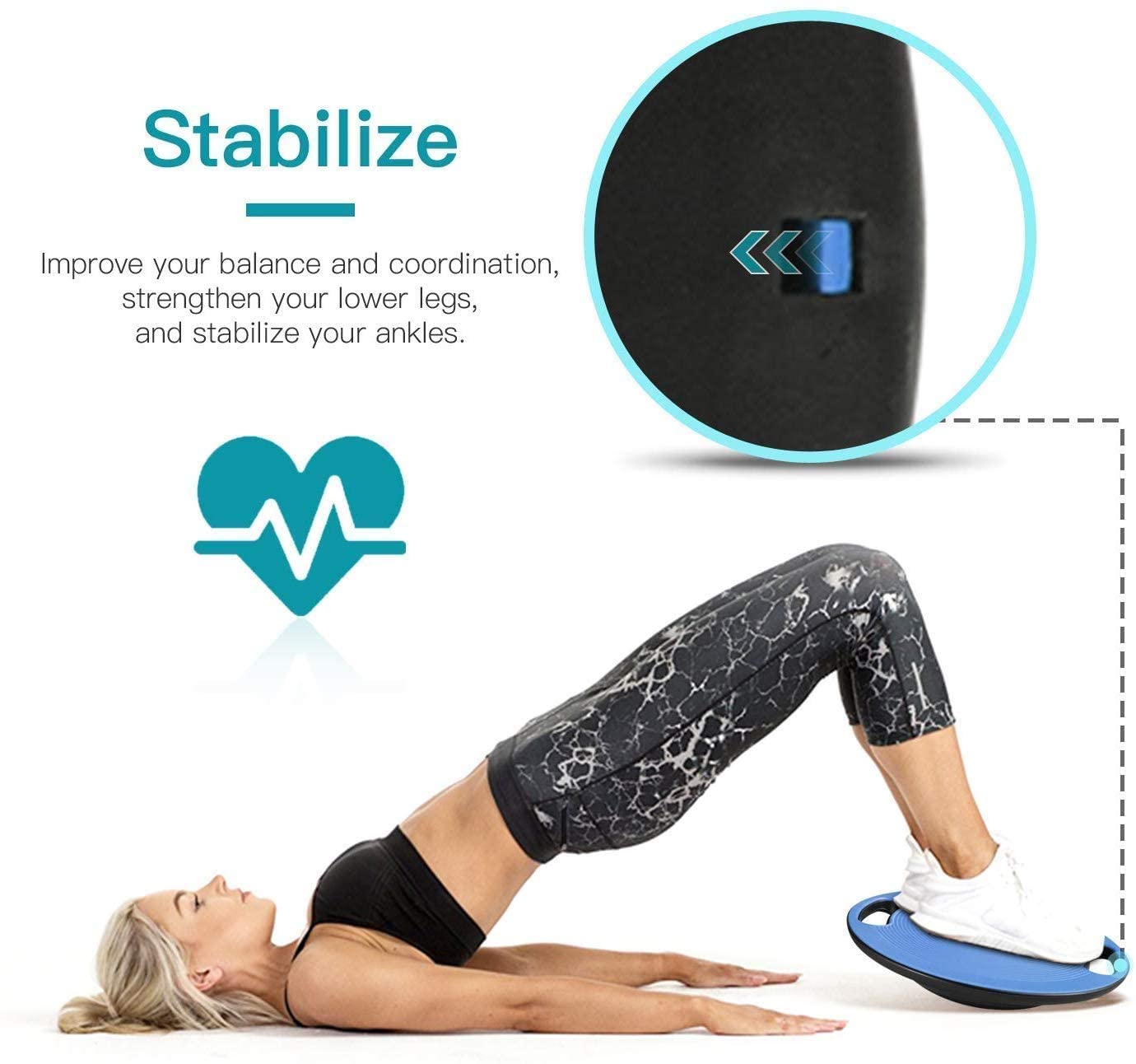 Plastic Portable Wobble Balance Core Training Stretch Board