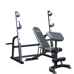 Deluxe Commercial FID Bench with Squat Rack