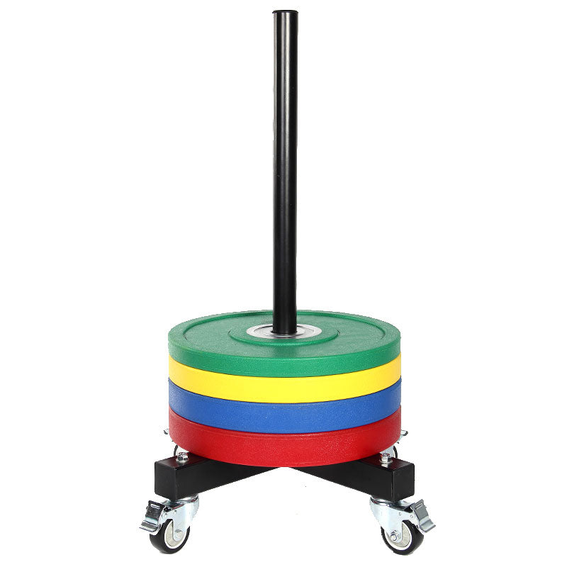 Vertical Olympic Bumper Plate Stacker with Wheels – Fitness and Sport